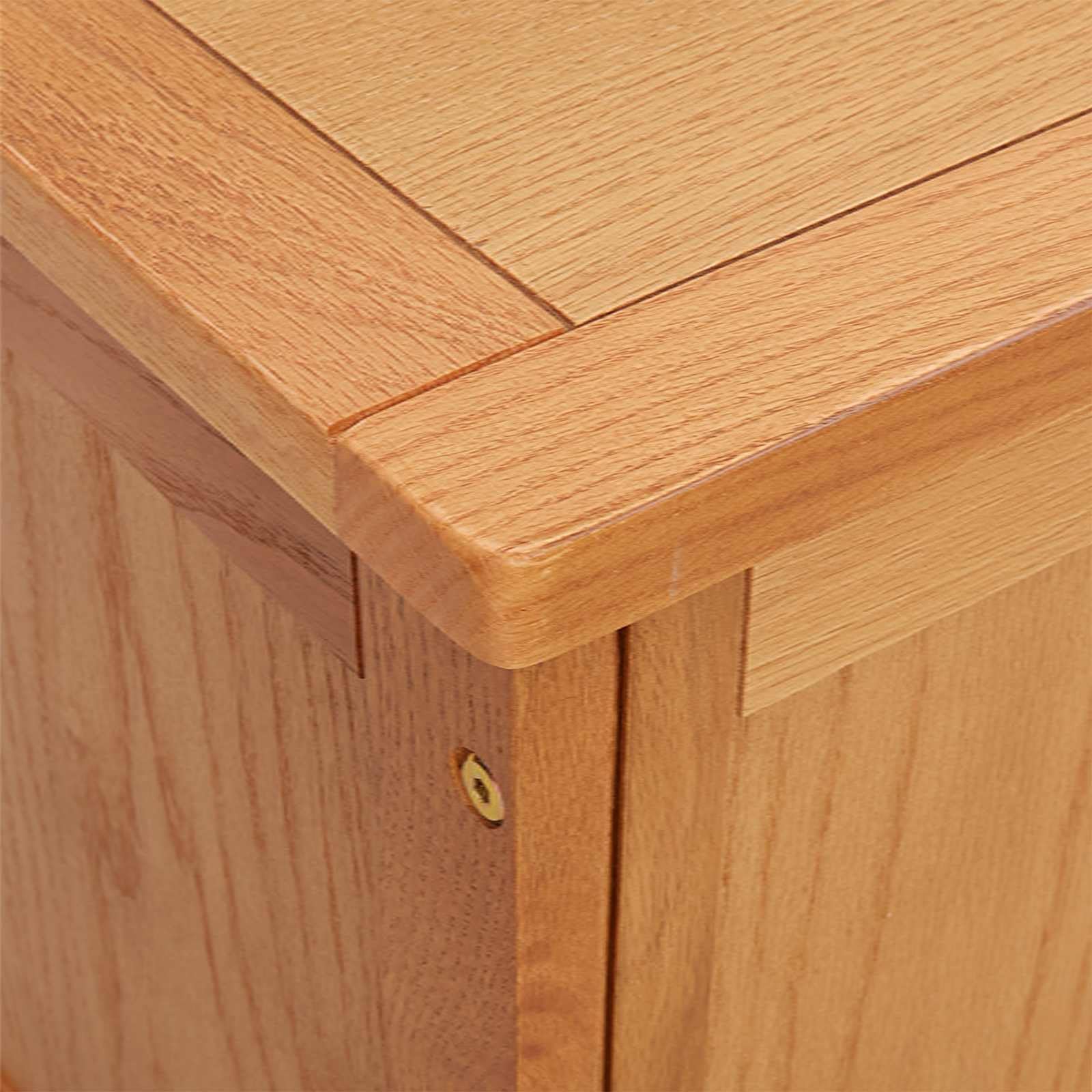 Aufbewahrungsbox Holz mit Deckel - Große Holztruhe mit Gasdruckfeder und Eichenfurnier, Rustikale Truhe für Wohnzimmer & Schlafzimmer, Belastbar bis 20 kg, Natur