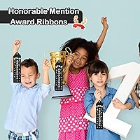 Vista 6 de Tigeen 100 cintas de premio Black Star Performer con mención honorífica con tarjeta de evento y cuerda de participación de medalla de premio