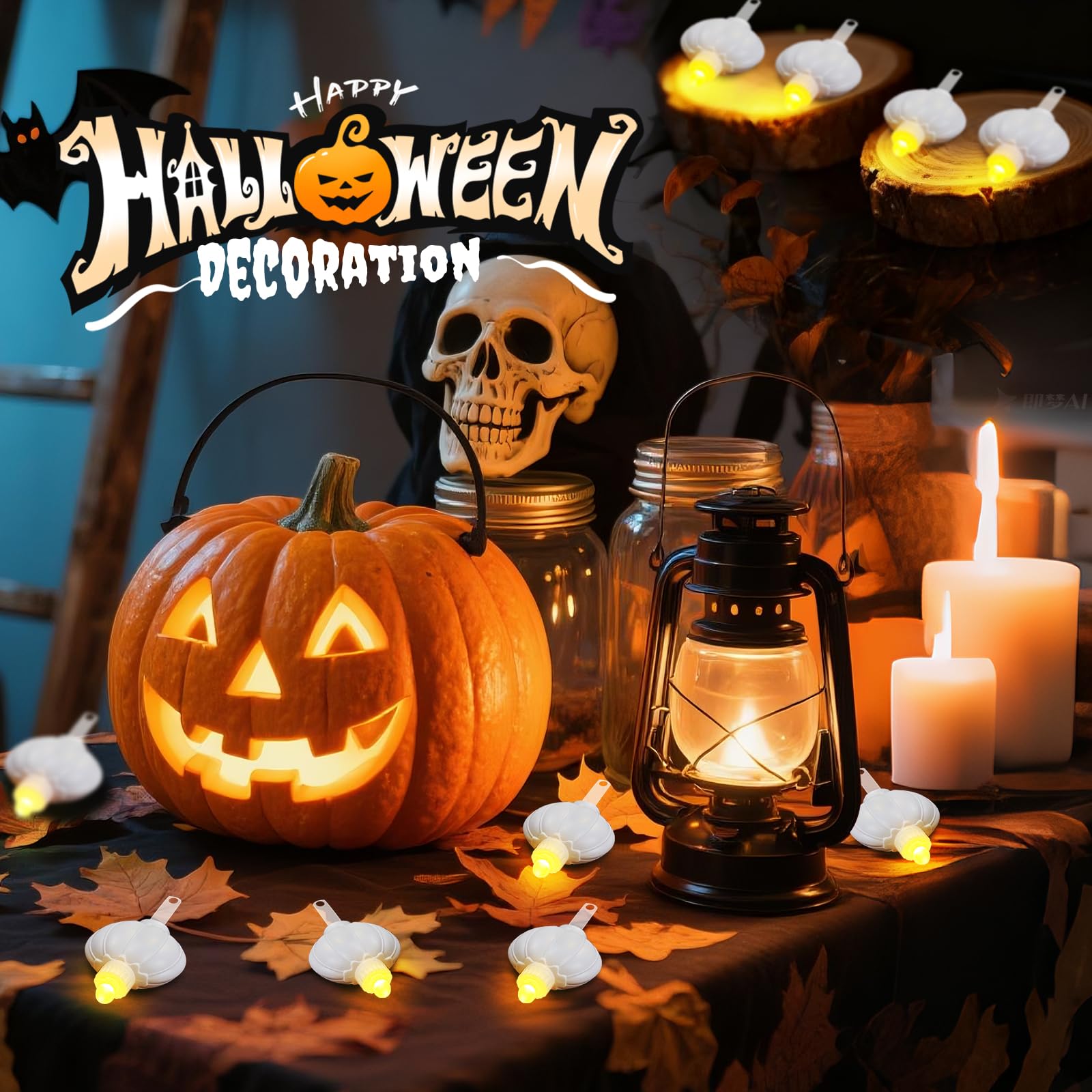 Paquete de 24 mini linternas LED – Luces pequeñas que funcionan con pilas para linternas de papel, perfectas para fiestas, cumpleaños, bodas, Halloween, decoraciones de Navidad (blanco cálido)