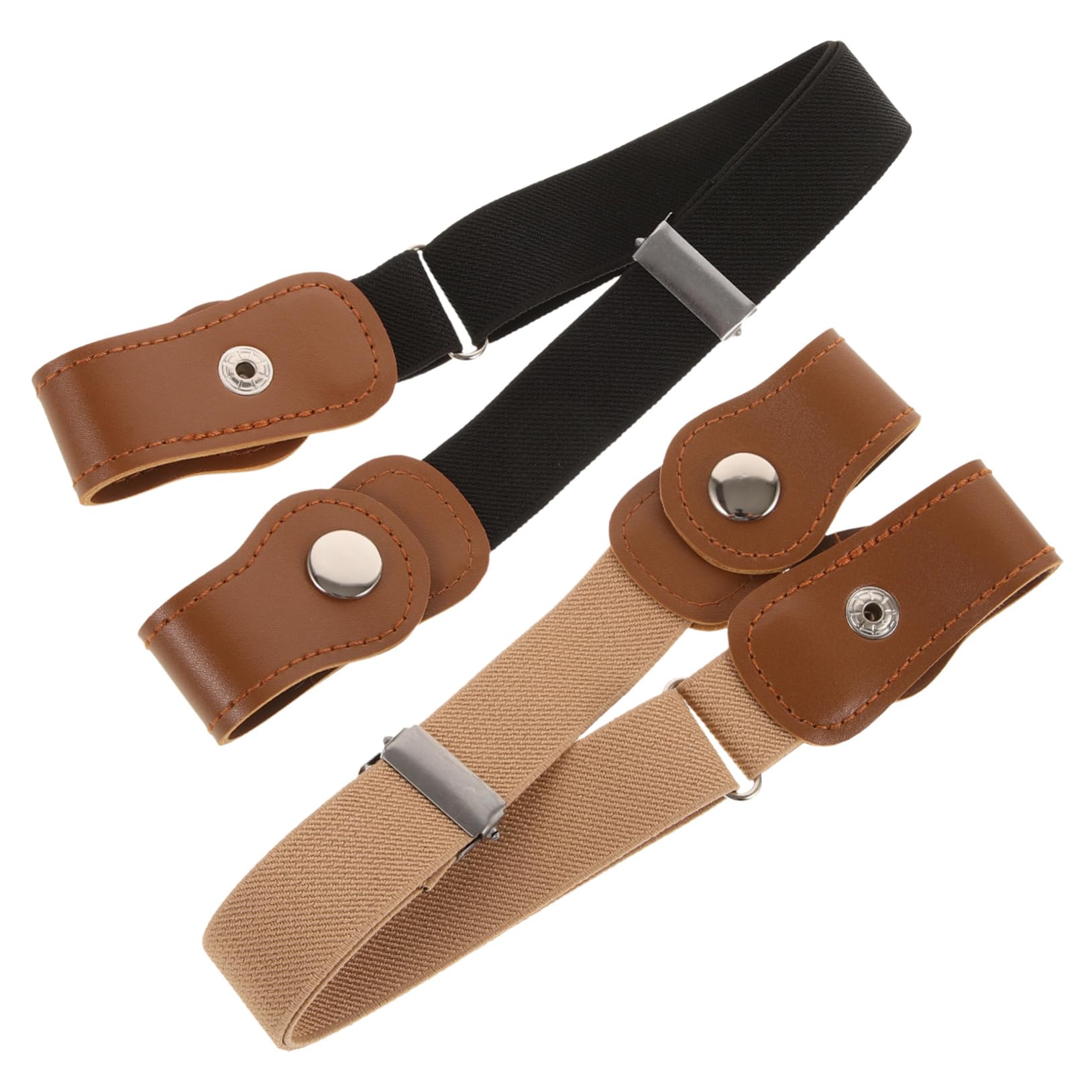 Didiseaon 2pcs Elastic Waist Belts for Boys Stylish Stretchy Design Comfortable Fit for Casual Outfits Versatile Colors