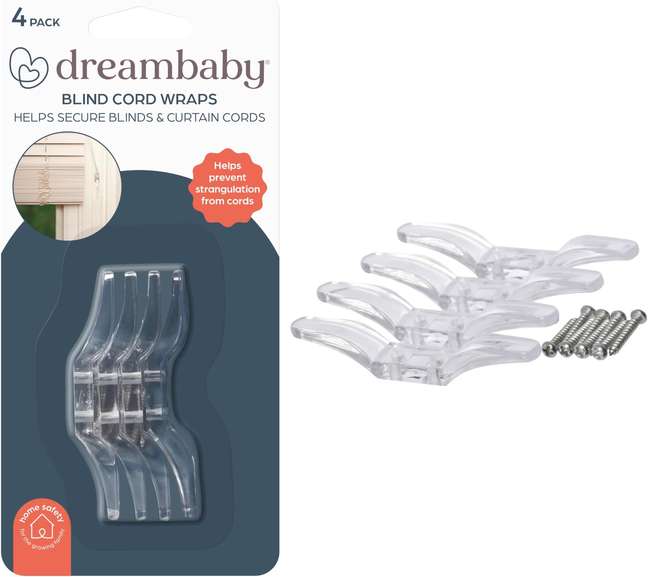 Dreambaby Blind Cord Safety Wraps for Dangling Window Cords String Keeper - Model L865