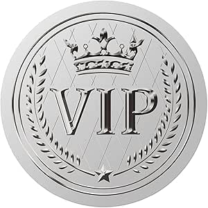 CRASPIRE 408pcs 2 Inch VIP Silver Foil Stickers Crown Garland Silver ...