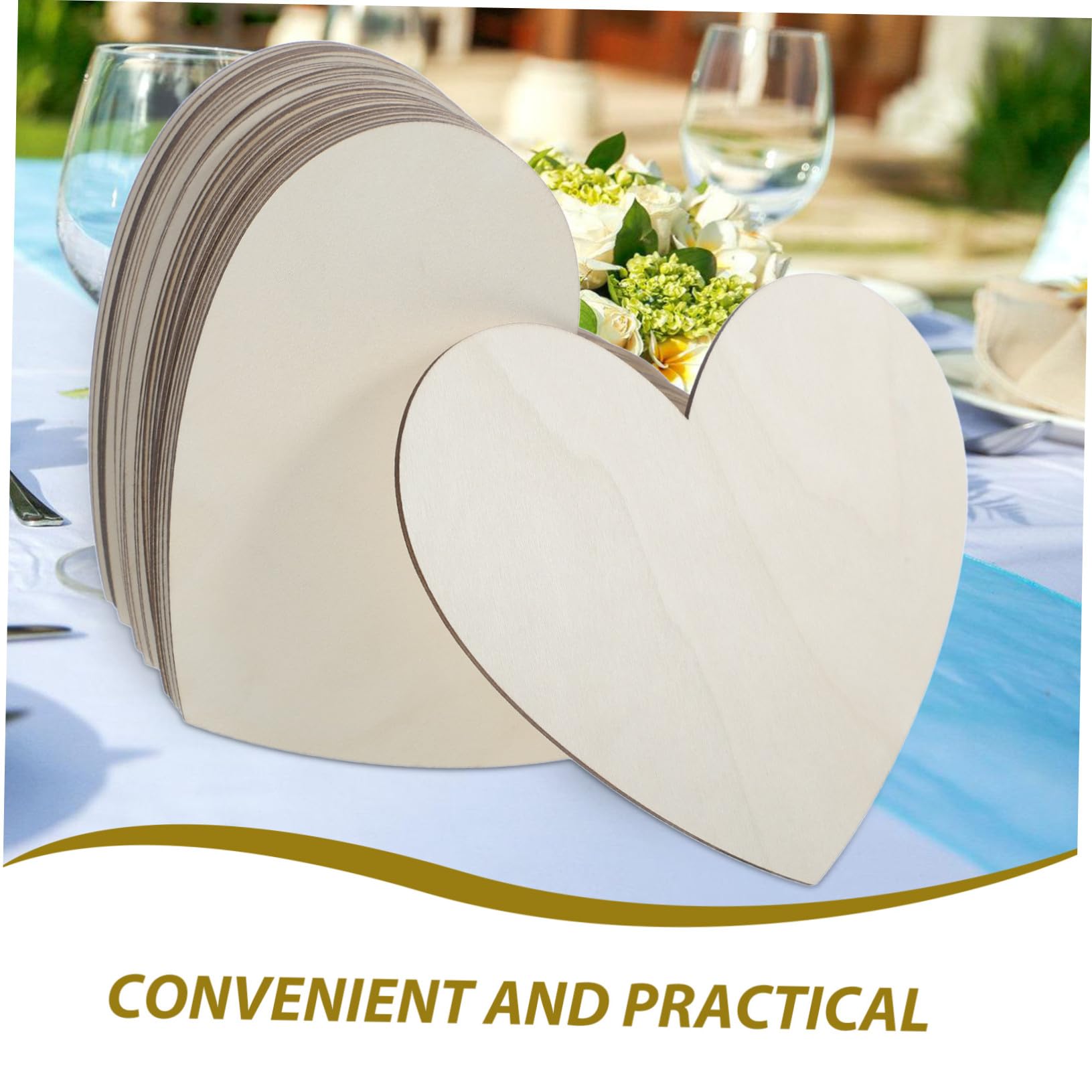 Gadpiparty 30 Stück Teiliges Große Unlackierte Holzherzen Herzförmige Holzscheiben Basteln DIY Dekoration Hochzeit Valentinstag Handgefertigte Holz Ausschnitte Glatt und Robust