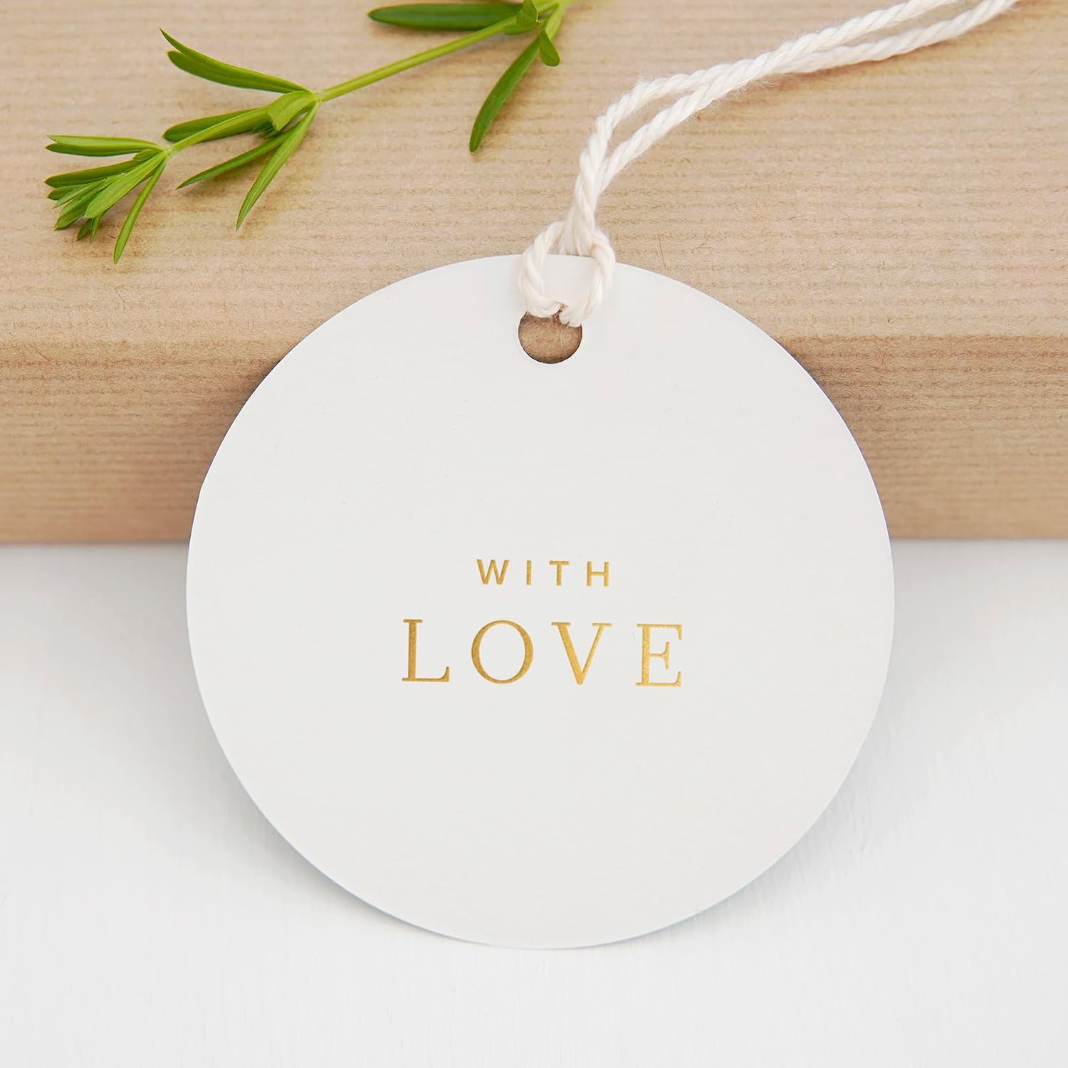 ThreeKin Thank You Gift Tags - 2.5 in Round, Pre-Punched - 50 Count image 5