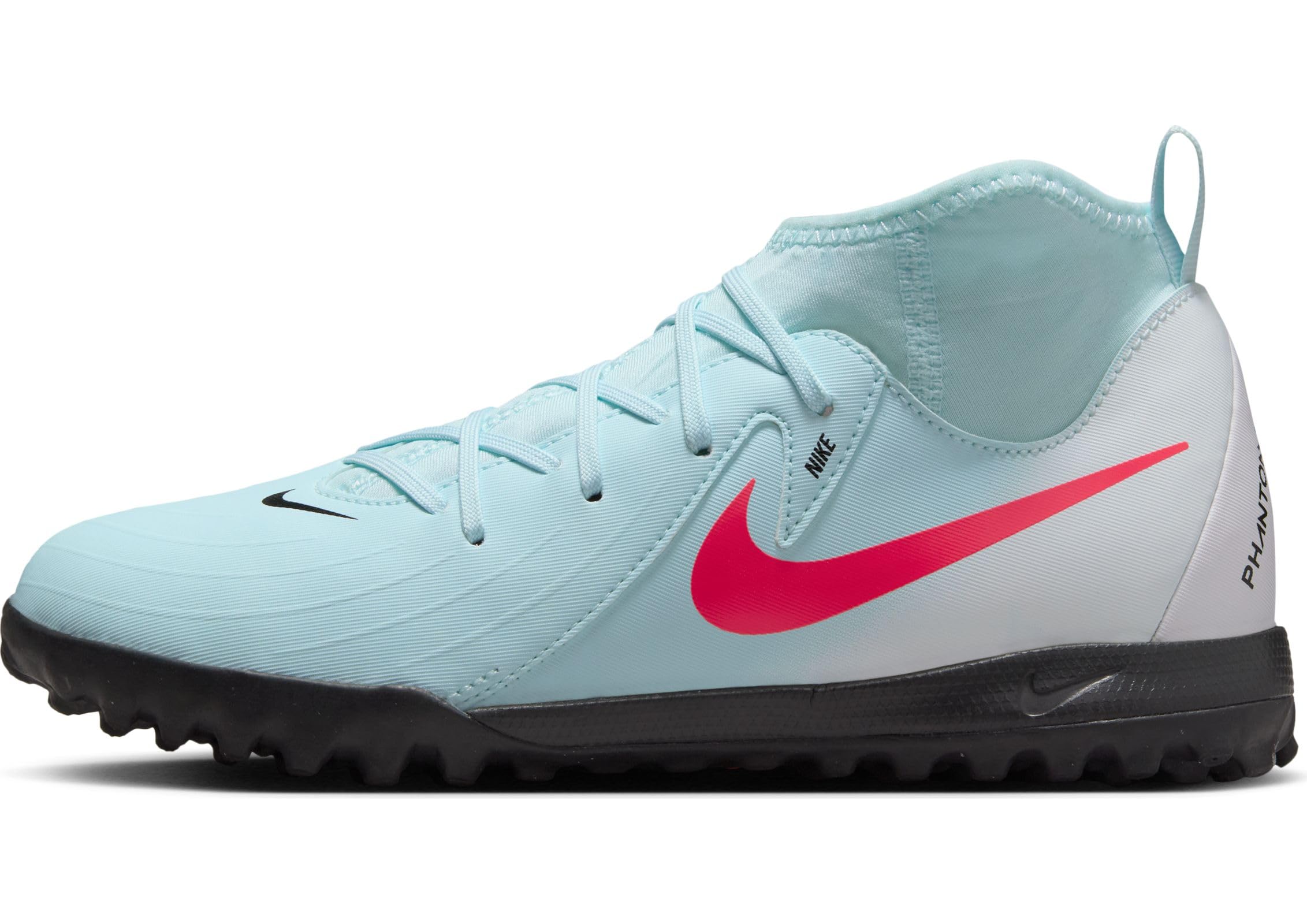 NIKE Jr. Phantom Luna 2 Academy Oxford Flat, Mint Atomic Red Off Noir, 2 UK Child