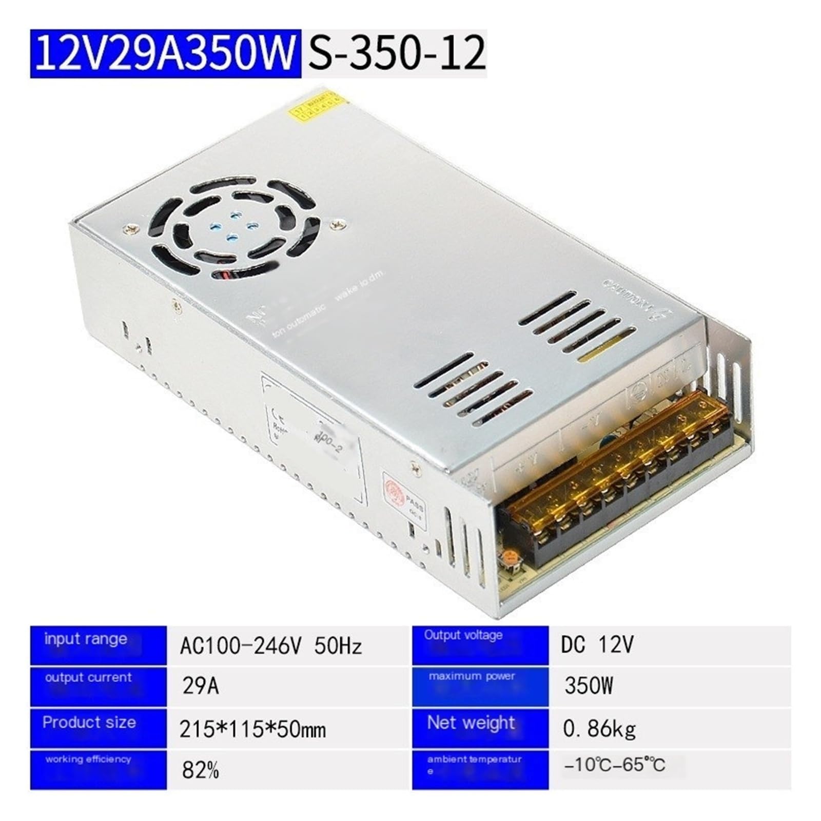 Alimentatore per illuminazione mobili | Uscita: 12V(12V29A350W)