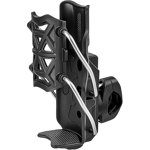 Adaptive Cycling & Motorcycle Cup Holder – Universal Bike/ATV/Boat Drink Mount, 360° Rotation Fit (Black)