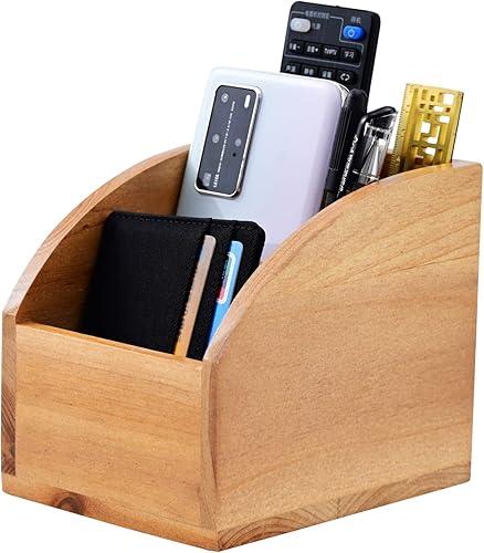 Organizador de escritorio de madera vintage con 3 compartimentos organizador de escritorio de madera rústica para escritorio mesa o mostrador bueno
