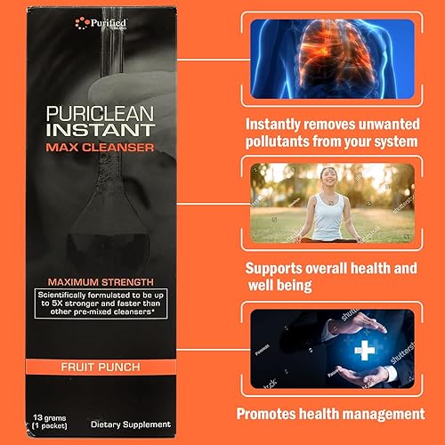 Miniatura 6 de Puriclean - Bebida de desintoxicación máxima para el mismo día, limpieza de máxima fuerza, descarga rápida, potente limpiador de sistema profundo 5