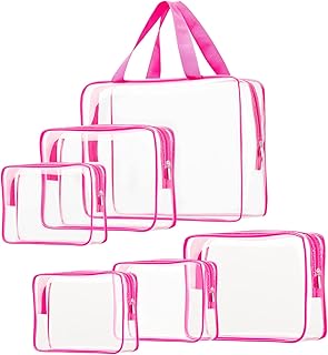 6 bolsas de cosméticos transparentes, aprobad...