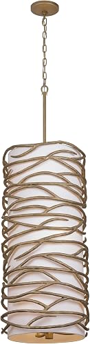 Minka Lavery 3716-788 Branch Reality Fabric Shade Foyer Pend