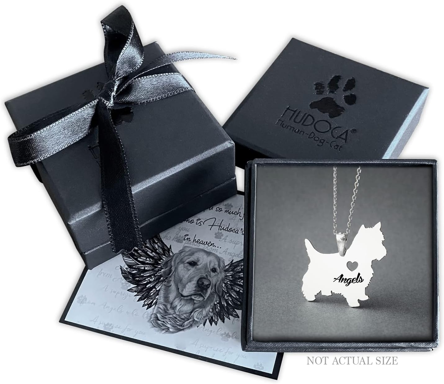 Hudoca Personalised Yorkshire Terrier (Yorkie), Westshire Terrier (Westie) Necklace, Dog Necklace, Silver Dog Jewelry, 925 Sterling Silver, Gold Plated or Rose Plated