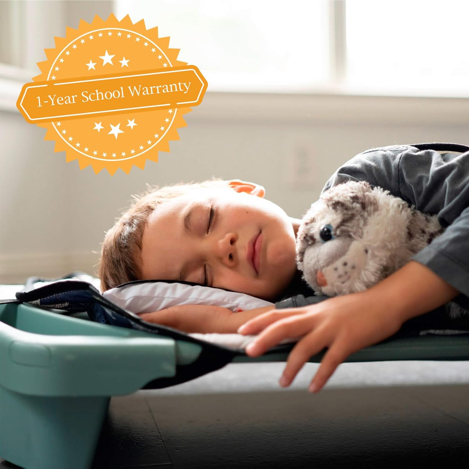 Tot Cot Kids Nap Mat - Toddler Preschool Daycare Bedding Cover with Blanket and Pillow - Ages 2 Yrs to 5 Yrs