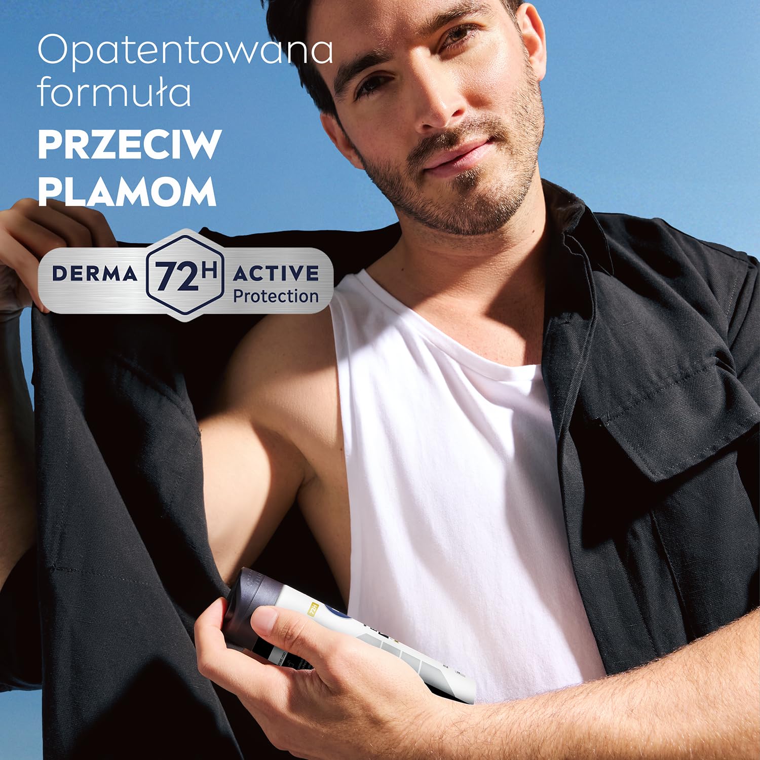 NIVEA MEN Black & White Invisible Epic Night męski antyperspirant w sprayu ochrona przed plamami, chłodzący, męski zapach, 72h świeżości 250 ml
