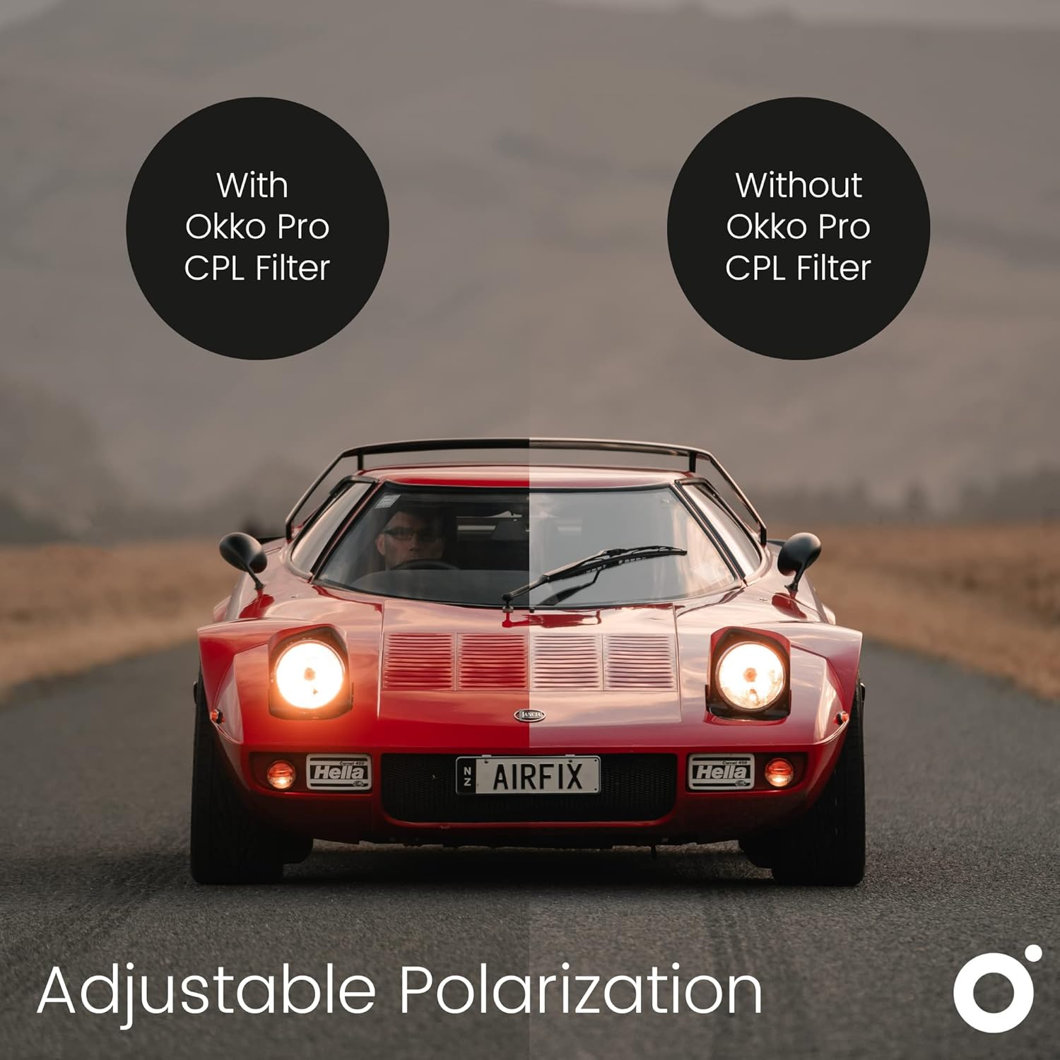 Okko Pro Range Circular Polarizer Filter for Perfect Photography, Adjustable Polarization, Compatible with All Major Brands, Color Saturation Lens Filter, Break it, we Replace it, Free - 67mm