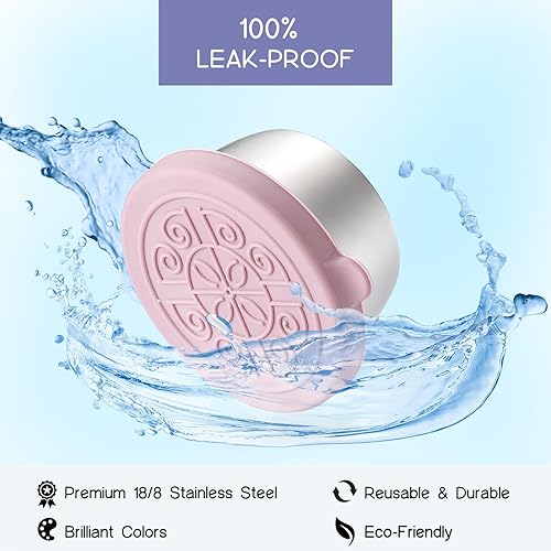 Miniatura 4 de VITEVER Paquete de 6 recipientes para aderezo de ensalada, recipientes pequeños de condimentos de 1.6 onzas con tapas, tazas de salsa reutilizables