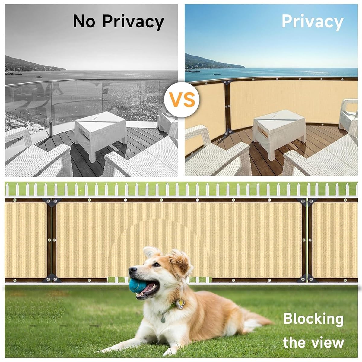 Tela de sombra para exteriores, 8 x 8 m, protección UV, 90 % de jardín, toldo para patio, plantas, valla, casa de perro, tela de camping, fácil de instalar