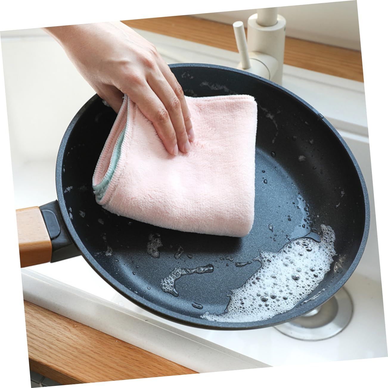 SOLUSTRE 9 Uds Paños De Cocina Absorbentes Paño De Cocina De Microfibra para Cocina Paño De Cocina De Color Sólido Paño De Cocina Sin Pelusa para Lavar Ropa