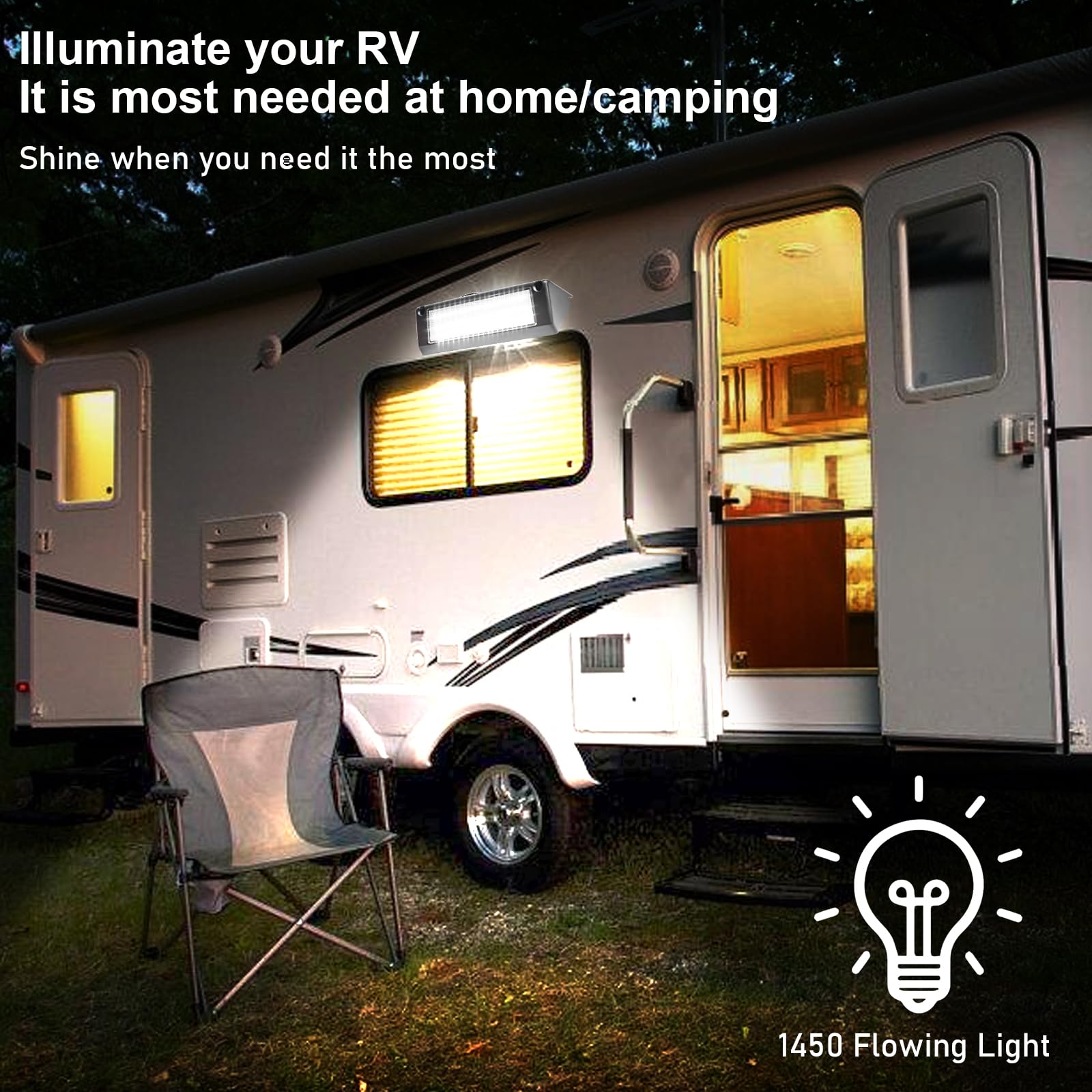 Lampade da 12V per camper, lampada LED per camper esterna, lampade LED da 12 volt per camper esterna, fanale posteriore da 12V per camper 6000K 2000lm IP67 impermeabile per camper, roulotte, roulotte