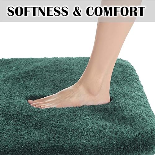 Miniatura 4 de Suchtale - Alfombra peluda de microfibra suave para baño, antideslizante, absorbe el agua, lavable a máquina, alfombra de felpa gruesa para ducha