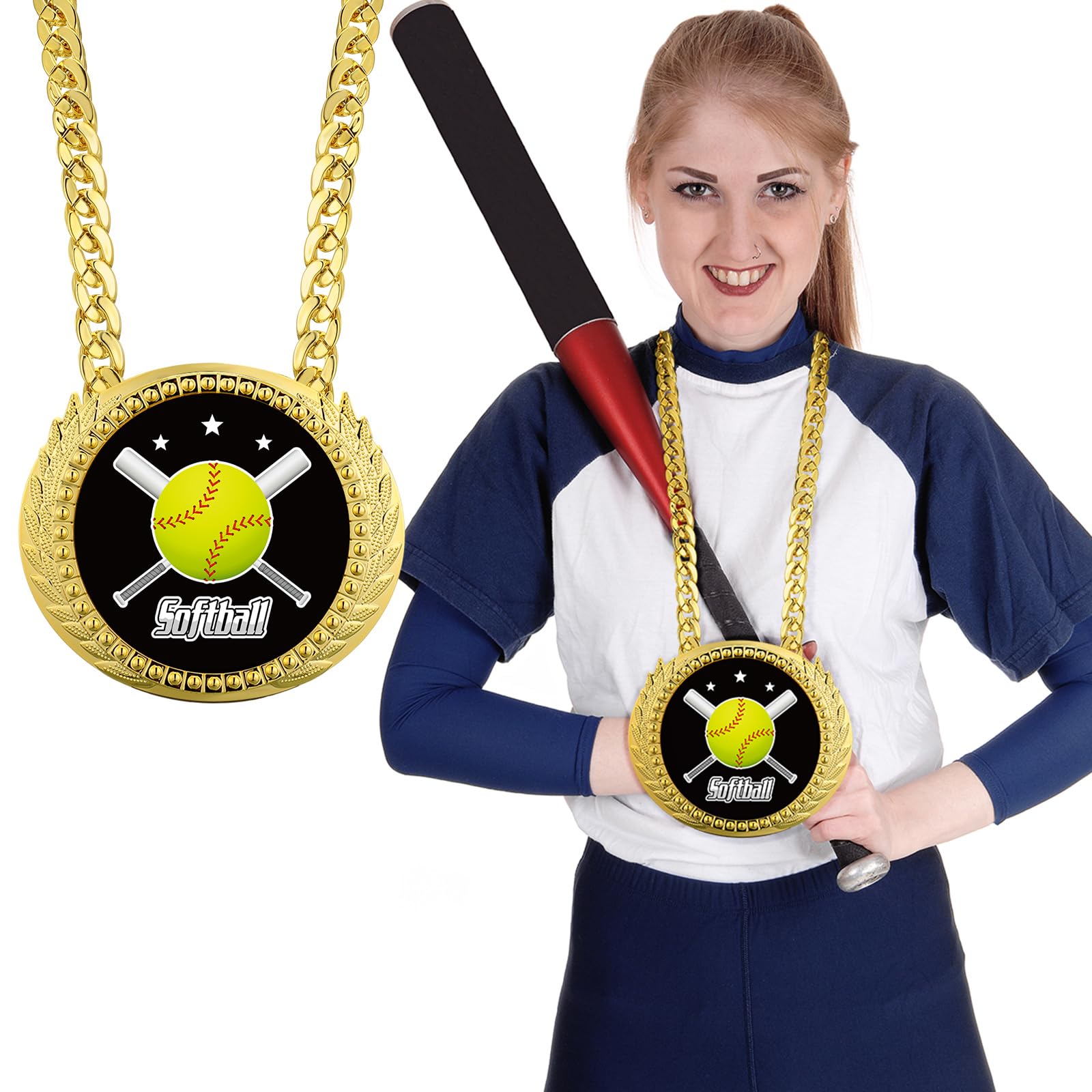 Snapklik.com : Tondiamo Sports MVP Turnover Chain Medal 6" Big Gold ...