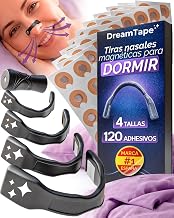 DreamTape Advanced Tiras Nasales Magnéticas para Dormir – Dilatador Nasal Magnético Reutilizable con 120 Pegatinas Adhesivas – Magnetic Nose Strip para Respiración Nasal, Deporte y Descanso