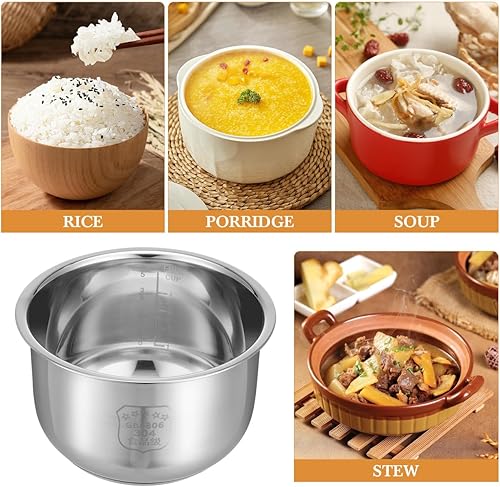 Miniatura 4 de Olla de arrocera de 2 litros, olla interior de cocina, recipiente de repuesto para arrocera, revestimiento de repuesto para contenedor de arroz