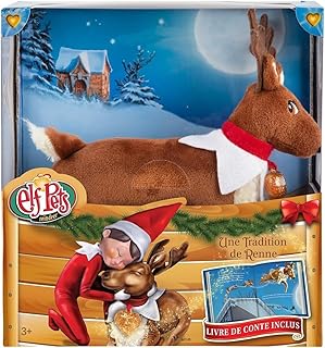 The Elf on the Shelf - Le Coffret Tradition Renne - avec Livre de Conte Illustré - L’Elfe sur l’Étagère Tradition de Noël - Peluche Noël