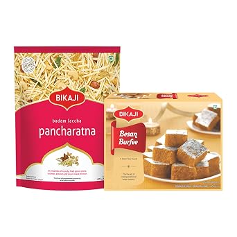 Bikaji Besan Burfi & Almond Laccha Sweet Combo | 690g