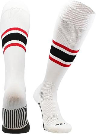MadSportsStuff Softball Socks Baseball Socks | White & Team Colors | USA Made | Sizes for Girls, Youth Boys, Men & Women