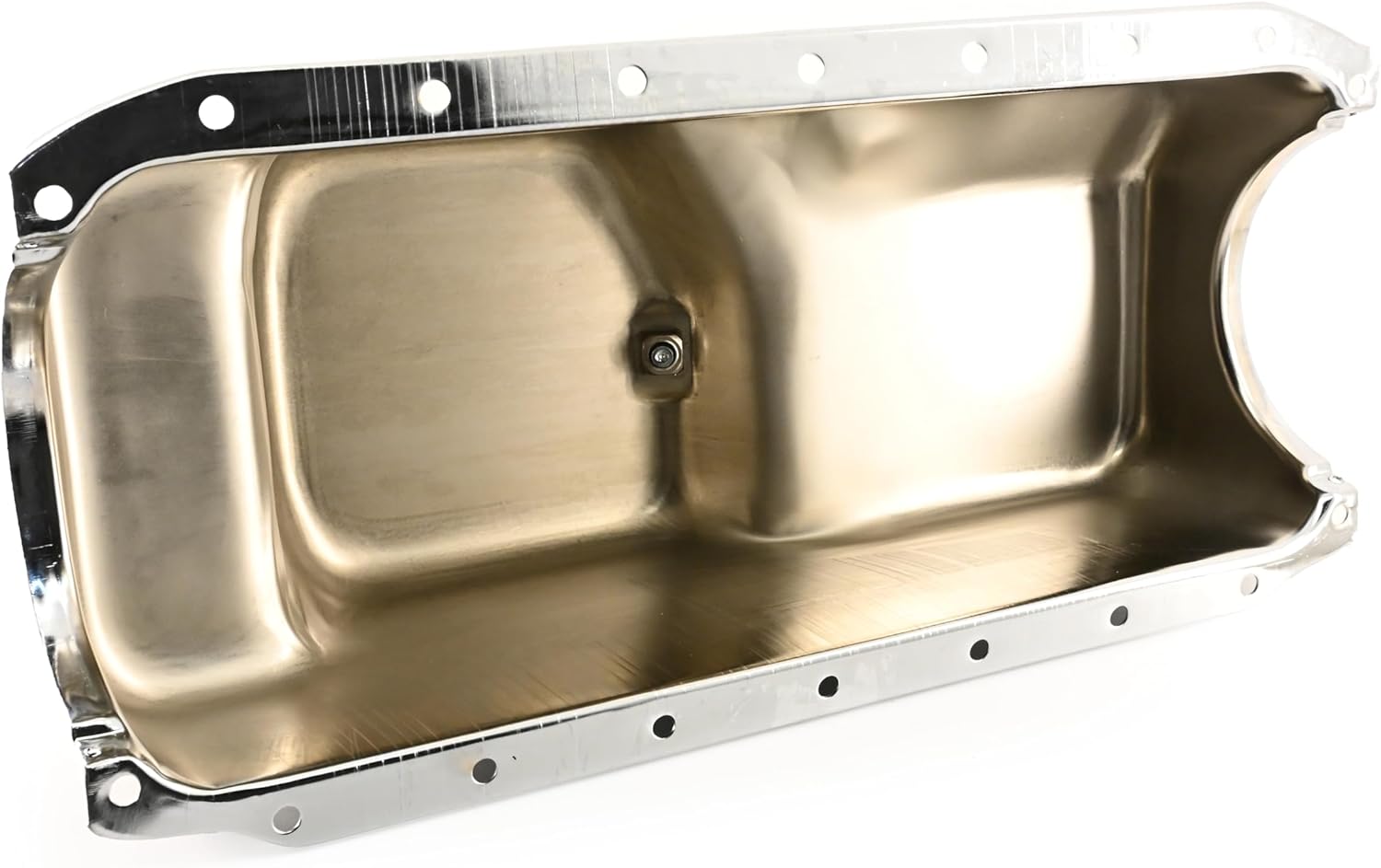 Steel Oil Pan Fits 1964–87 Chrysler/Mopar SB 273-318-340 – Stock Capacity – Center Sump – Chrome Finish