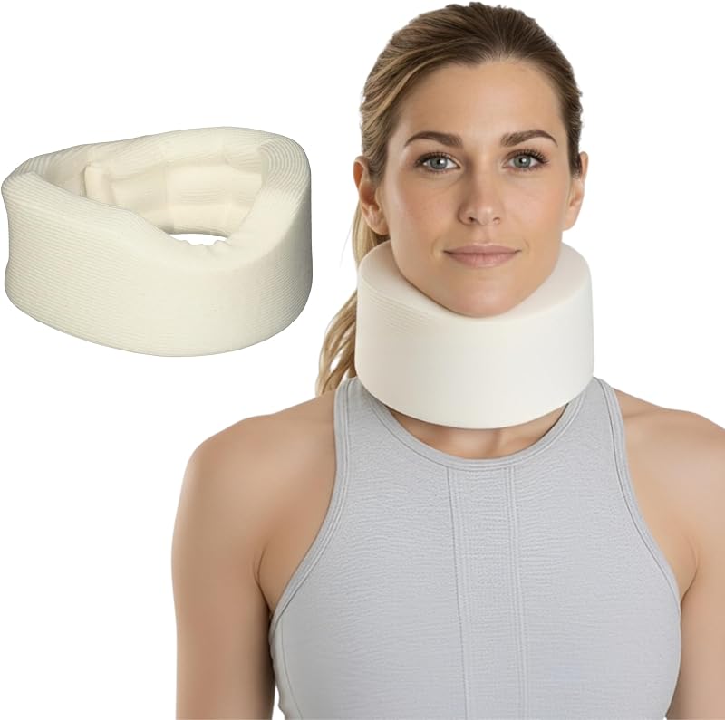 Soporte cervical universal Sammons Preston, collar de espuma suave, 3" de alto | Collarín cervical de espuma suave con cierre ajustable para dolor de cuello y soporte para recuperación de lesiones