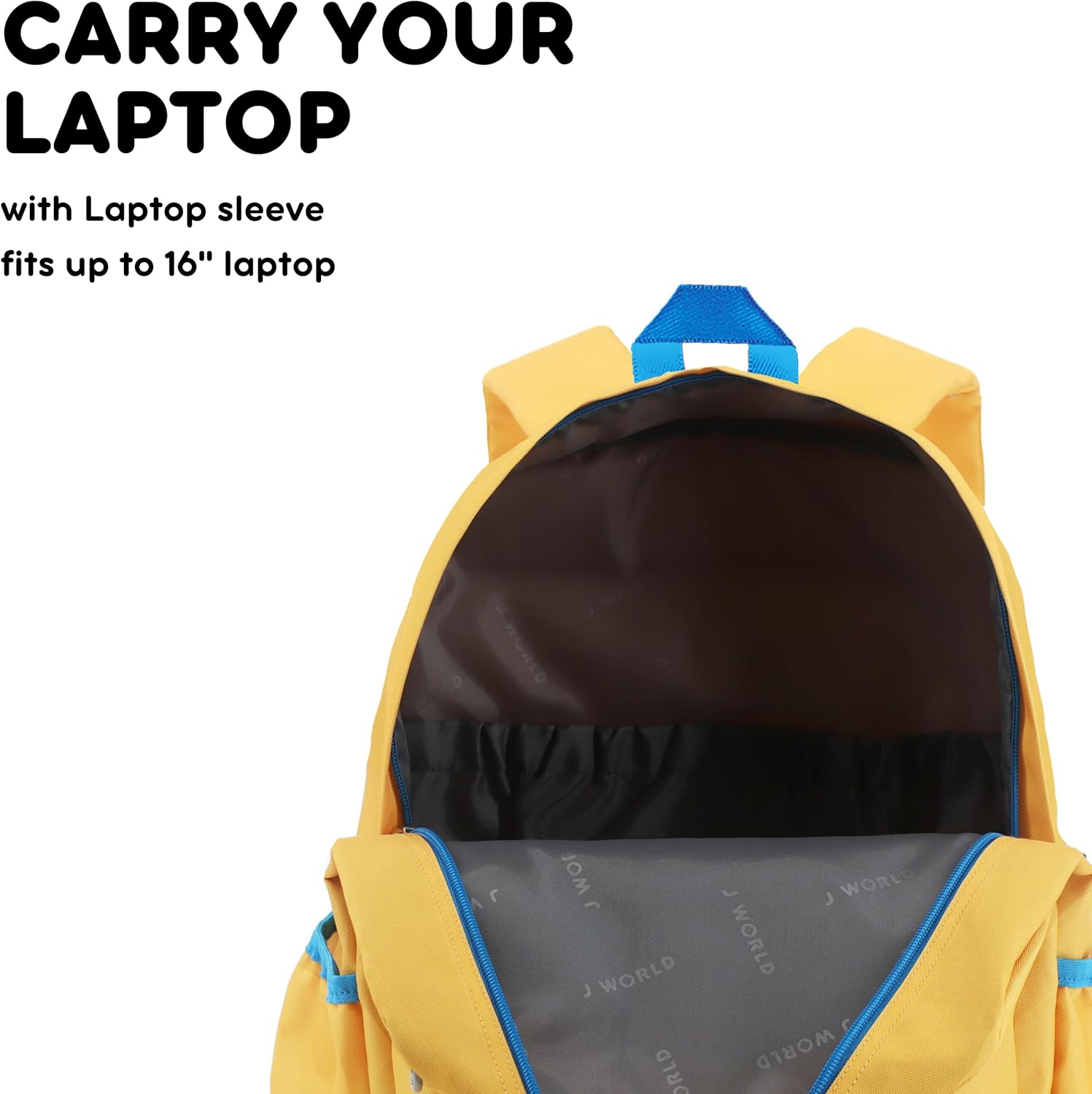 J World Oz Middle School Backpack for Kids. Cute Laptop Bookbag for Girls Boys, Kumquat