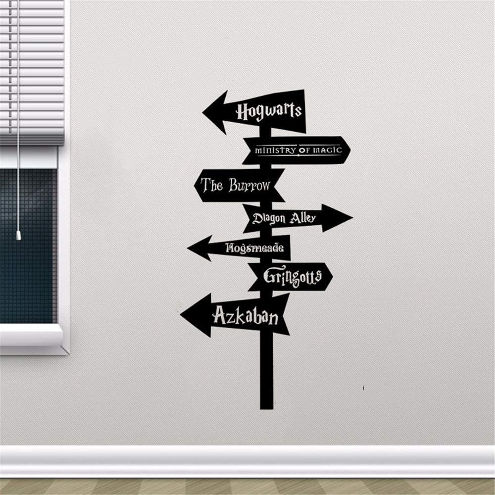 Stickers Muraux Harry Potter Poudlard Panneau De Signalisation Home Movie Decor Adhésif Amovible