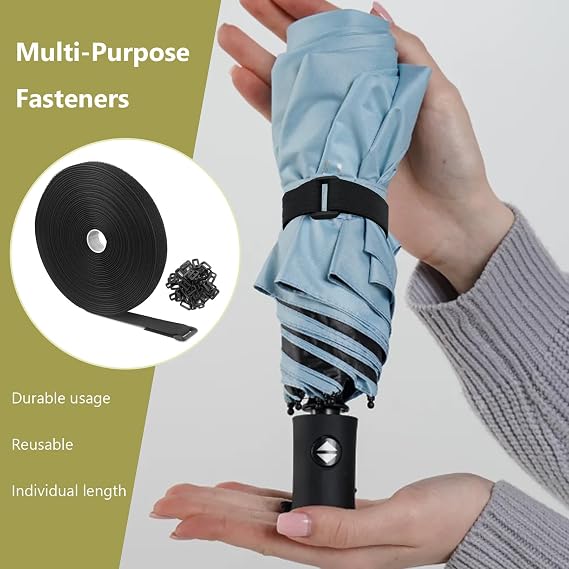 5m Adjustable Cable Straps with 25 Buckles, Hook and Loop Securing Strap