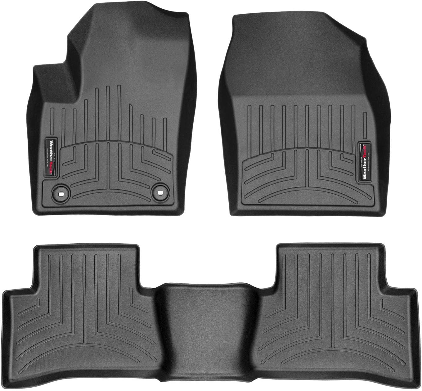 WeatherTech Custom Fit FloorLiners for Toyota C-HR - 1st & 2nd Row (441123-1-4), Black