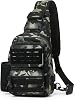 HUNTVP Sling Bag, Chest Bag, Men's Sling Bag Crossbody Backpack Shoulder Bag Pack for Mens Women Travelling, Cycling, Hiking, Camping