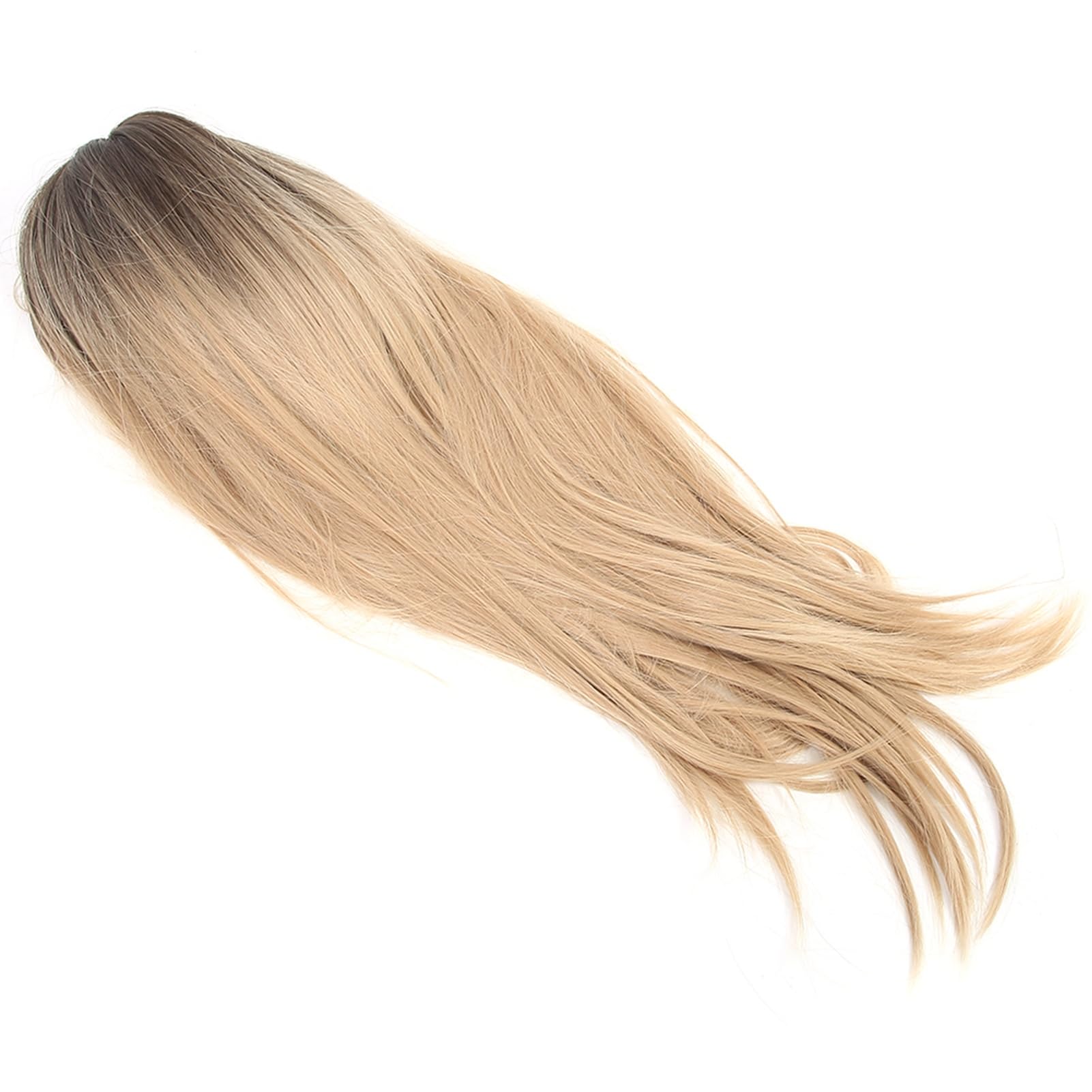 Blond peruka z ludzkich włosów, blond peruka z koronkowym frontem, peruka z prawdziwymi włosami z koronkowym frontem, długie proste blond syntetyczne włókno odporne na wysoką temperaturę, MQF288 1 dla