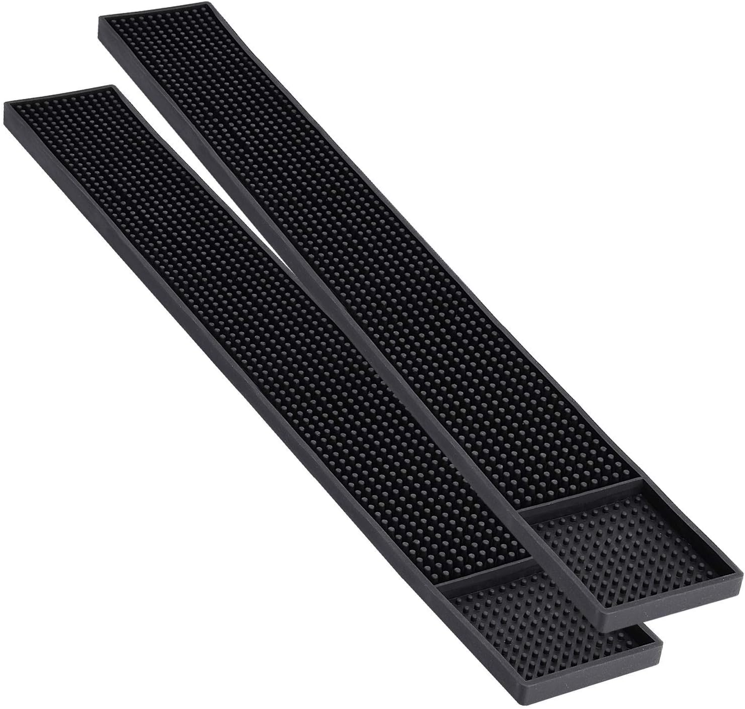 Noverlife 2PCS Rubber Bar Mats, Non-Slip Bar Service Spill Mat Bar Table Mat Restaurant Kitchen Counter Bar Pad, Anti-Skid Heat Resistant Barber Station Mat for Hair Salon