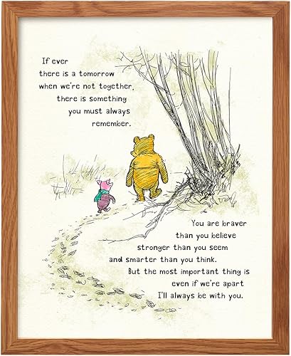 Miniatura 25 de Winnie Wall Art - Pooh Kids Room Decor - Boys Room Decor - Little Girls Bedroom Decor - Baby Nursery Decor - Wall Decor for Toddlers - Inspirational