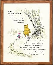 Winnie Wall Art FRAMED - Pooh Kids Room Decor - Boys Room Decor - Little Girls Bedroom Picture - Baby Nursery Decoration - Wall Print for Toddlers - Inspirational Positive Quotes Picture Poster print