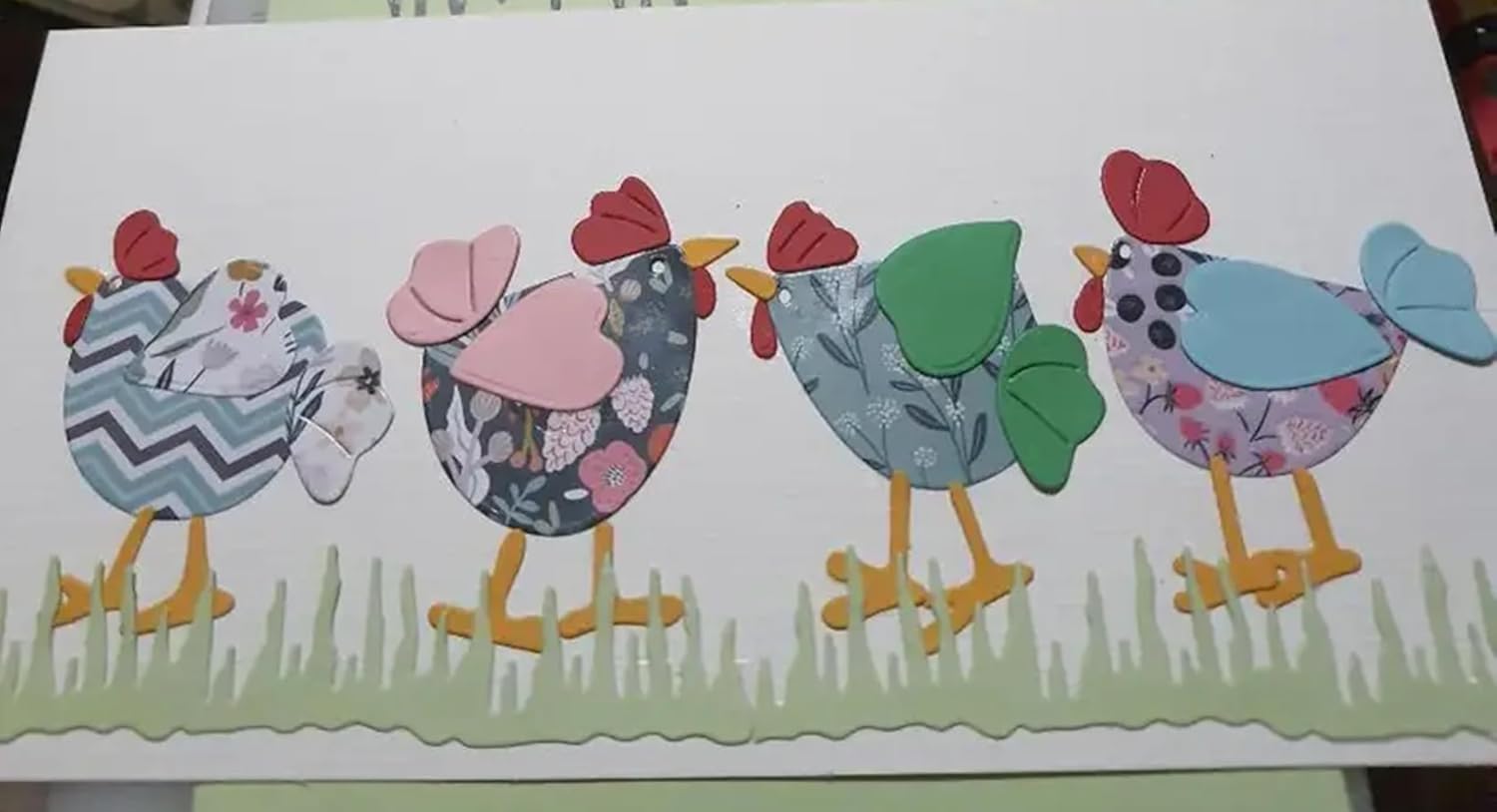 Chicken Metal Die Cuts,Cute Animal Chicken Frame Wedding Cutting Dies Cut Stencils for DIY Photo Decorative Embossing Paper Dies for Scrapbooking Card Making