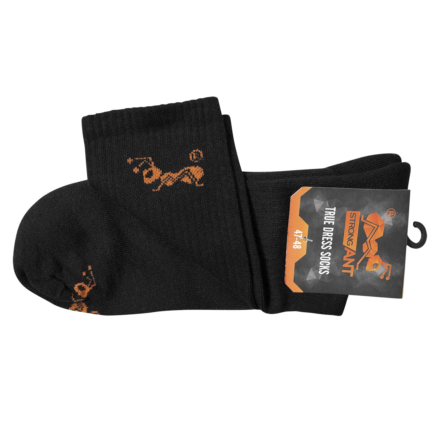 strongAnt Calcetines unisex con suela de rizo, para hombre y mujer, calcetines de trabajo de algodón, transpirables, 3/6/12 pares, color negro, talla 35-38, 39-42, 43-46, 47-50