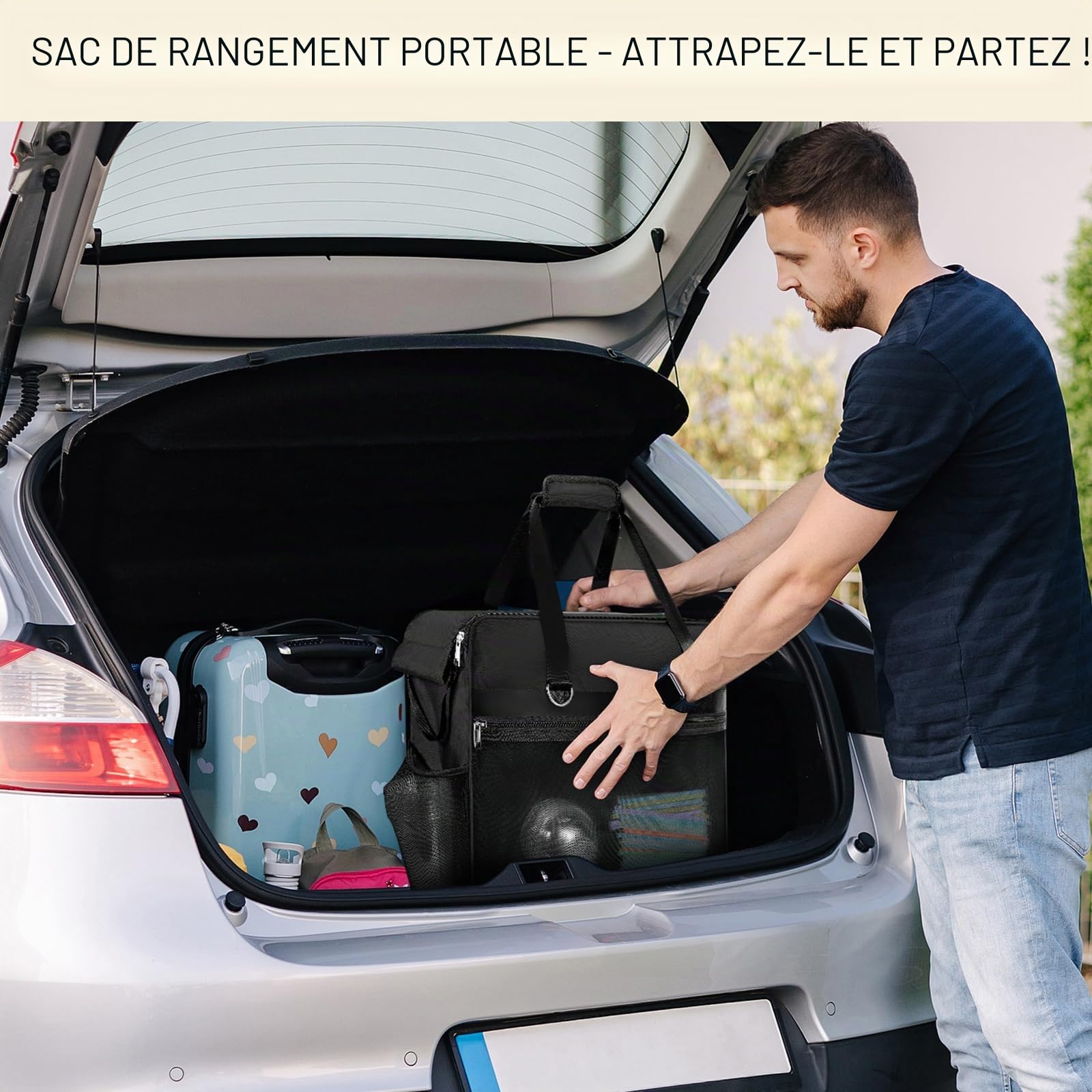 Sac de Transport Portable pour Ninja Slushi Machine FS300/FS301 - Slushie Machine Accessoires, Sac de Voyage pour SLUSHi Machine à Boissons congelées (Ouverture Avant, Noir)