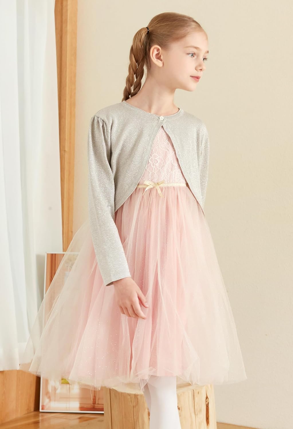 UMELOK Girls' Sparkly Shrug Cardigans - Image 3