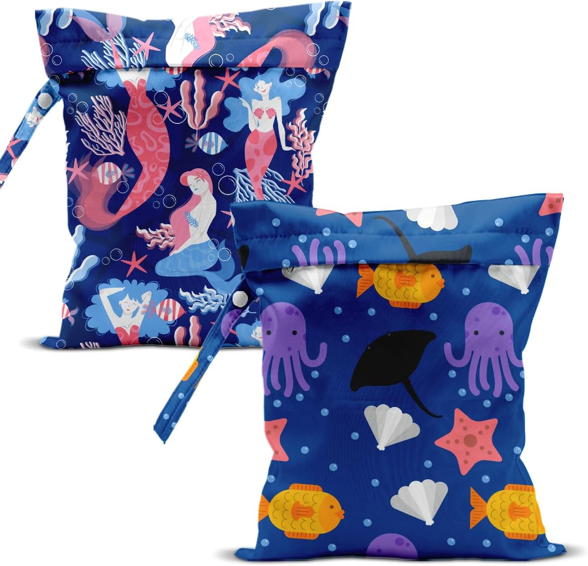 Swimsuit Bag Wet Bags for Travel Waterproof Dry Bags Underwater Wet Bag for Swimsuit Towels Beach Gym Reusable Diaper Bag 10.2×12.6 Inches