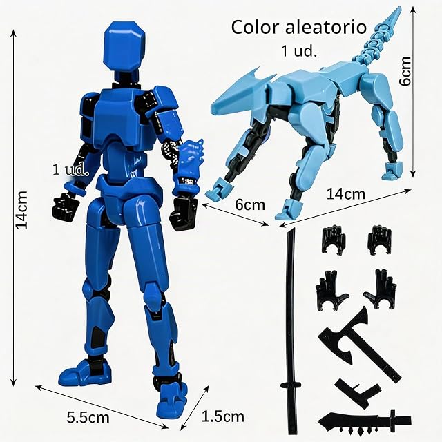 Foto 2 de 7 de 2pcs T13 Figura de Acción Modelo de Actividad robótica Figura de acción Juguete Perro Robot Figura de acción…