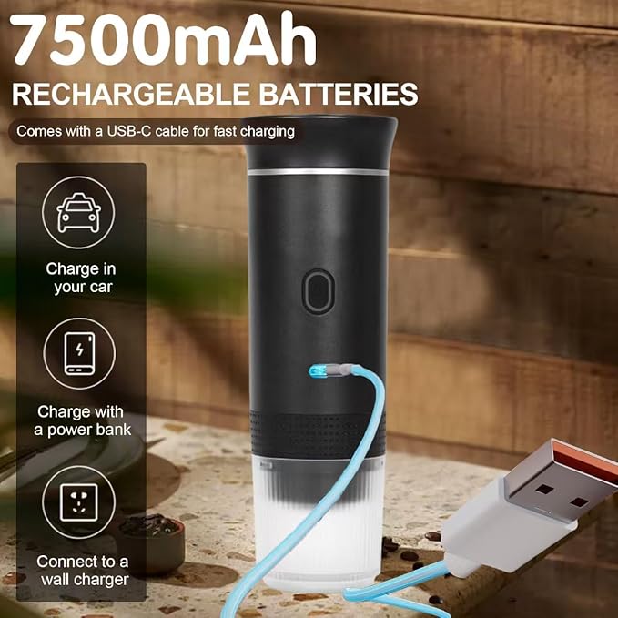 Cafetera Portátil 3 en 1 para Espresso, 5 Tazas y 20 Bar miniatura 6