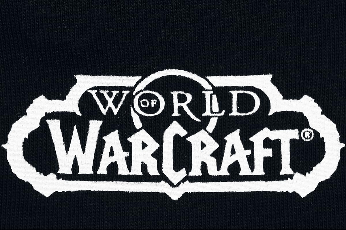 World Of Warcraft Azeroth Horde Homme T-Shirt Manches Courtes Noir Regular/Coupe Standard