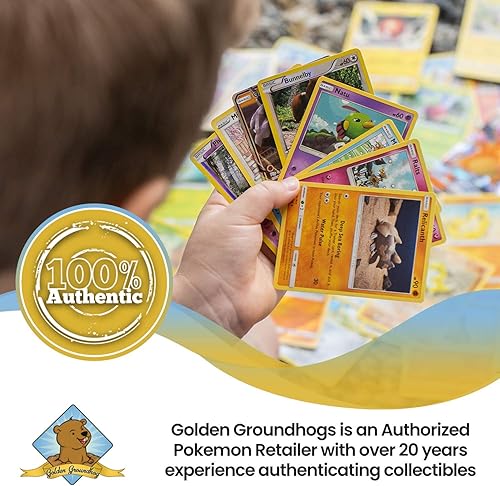 Miniatura 3 de Golden Groundhog TCG Deck Box incluye 100 tarjetas surtidas 5 Holos invertidos 1 moneda y 95 ComunesPoco común